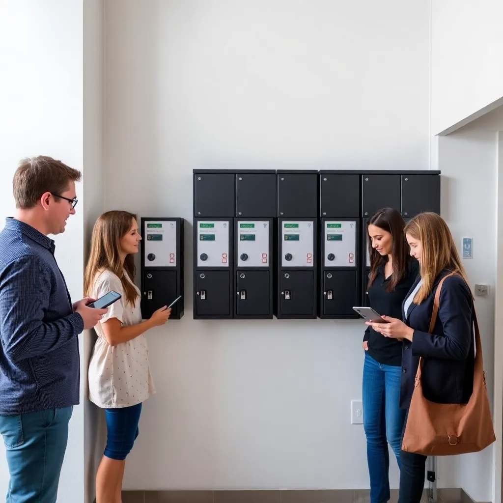 Where LockboxRack smart lock box racks are installed in a condo building for property managers
